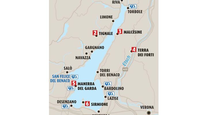 Campingurlaub am Gardasee: Die schönsten Orte (Seite 2) - Caravaning